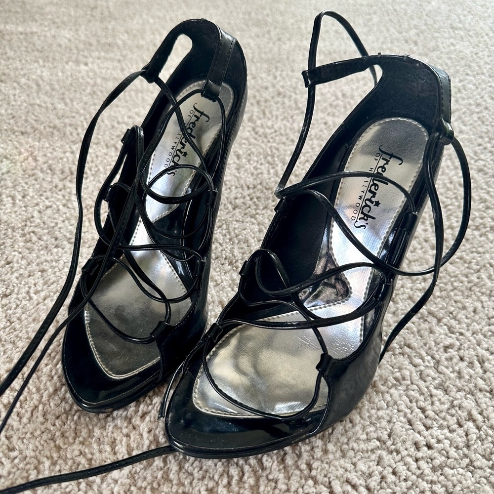 Fredrick’s of Hollywood brand stiletto heels; says size 6 but fits like a 5